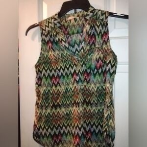 Pomelo Sleeveless Zig Zag, V-neck Popover, XS